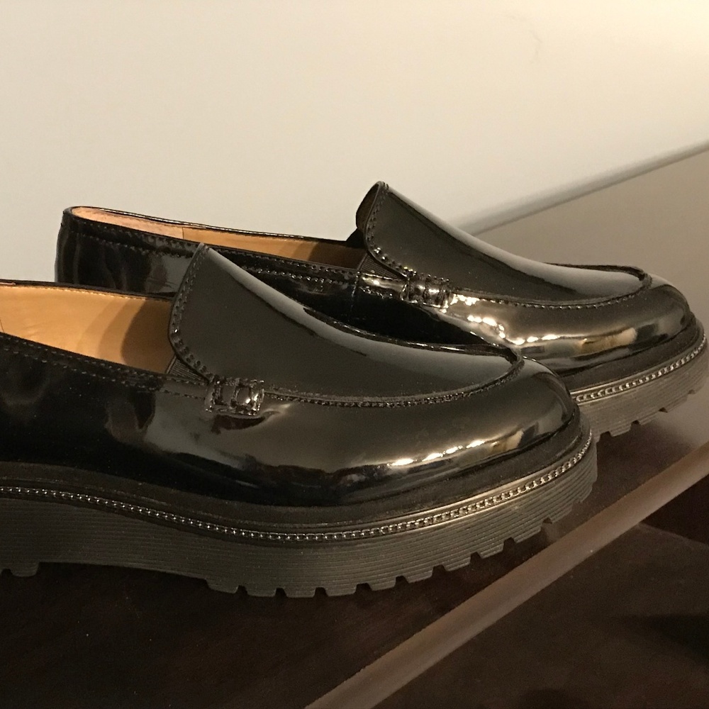 FRANCO SARTO black patent leather loafers Size 9M
